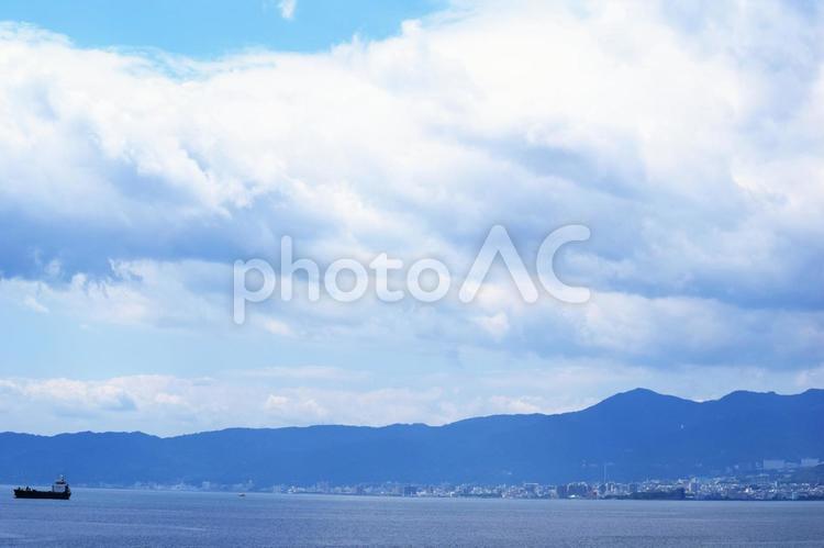 大分県日出町からの別府湾 大分県,日出,日出町の写真素材