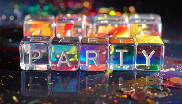 パーティーの英単語PARTYの文字 パーティーの英単語PARTYの文字の写真