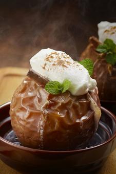 焼きりんご 焼きりんご 焼きりんご,焼いた,リンゴの写真素材