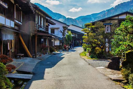 妻籠宿のノスタルジックな町並み 妻籠宿のノスタルジックな町並み 信州,宿場町,中山道の写真素材