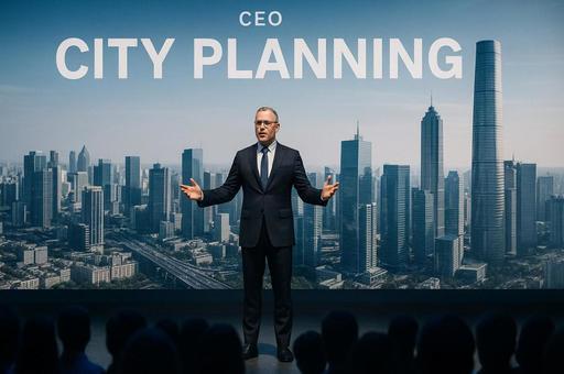 CEOによるCITYPLANNING発表の写真