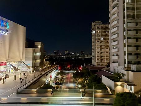 夜のゆりかもめからの景色 夜のゆりかもめからの景色 街,キラキラ,ネオンの写真素材