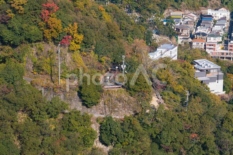 ロープウェイからの景色 名所,観光スポット,自然の写真素材