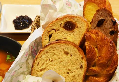 Lunch at a fashionable cafe Freshly baked bread, JPG Lunch at a fashionable cafe Freshly baked bread, JPG