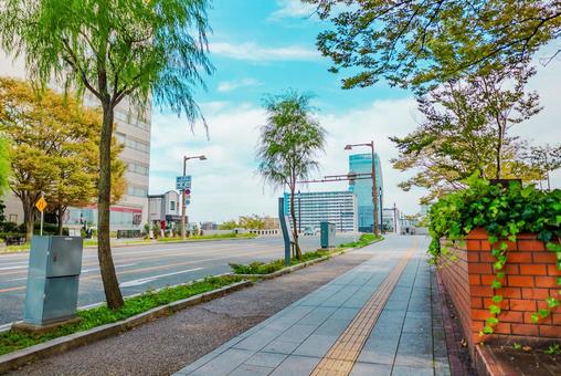 【新潟】新潟駅周辺の街並み 【新潟】新潟駅周辺の街並み 新潟,niigata,ビルの写真素材