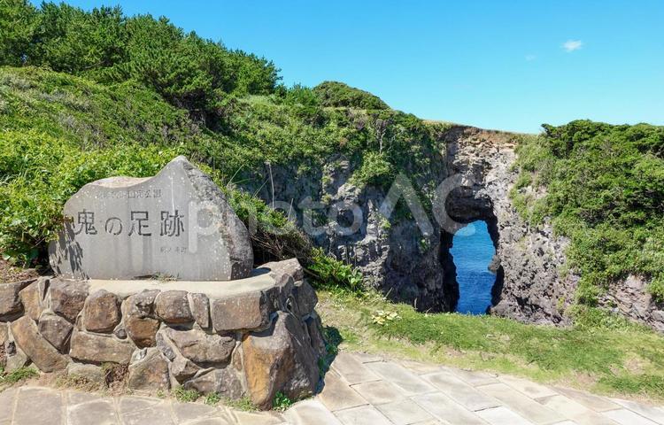 【壱岐】鬼の足跡（牧崎公園） 鬼の足跡,長崎,壱岐の写真素材