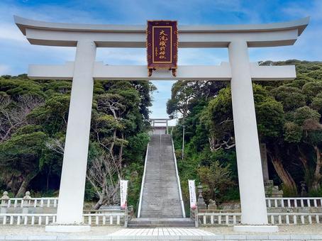 Photo, torii gate of oarai isozaki shrine, oarai isozaki shrine, kamiiso no torii, 