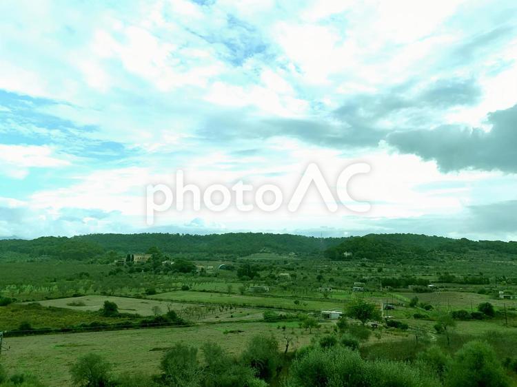 スペインの田舎風景 田舎,風景,緑の写真素材