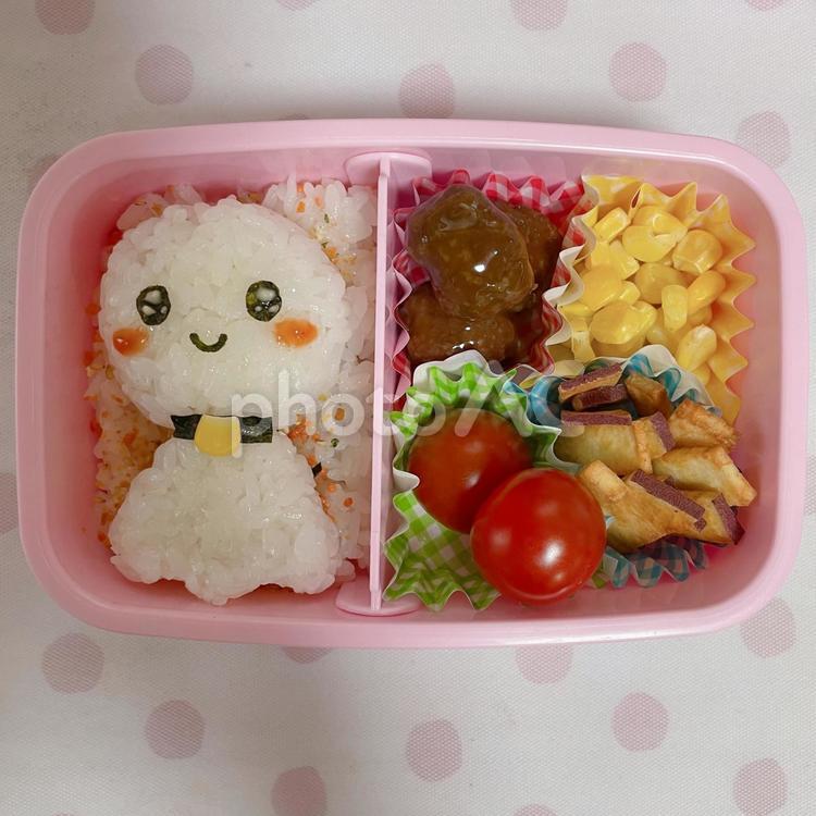 てるてる坊主お弁当 てるてる坊主,雨,梅雨の写真素材