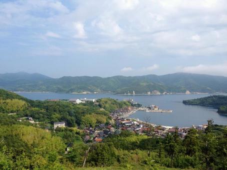 海の見える街 海の見える街 海,街並み,街の写真素材