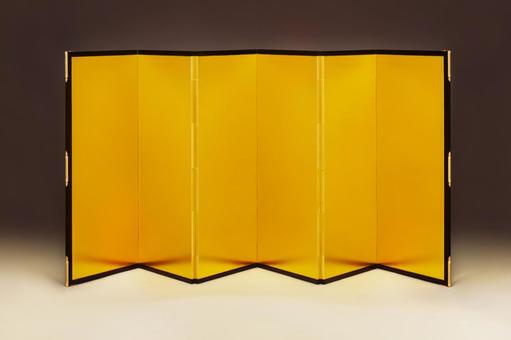 金屛風3 金屛風3 金屛風,金色,和紙の写真素材