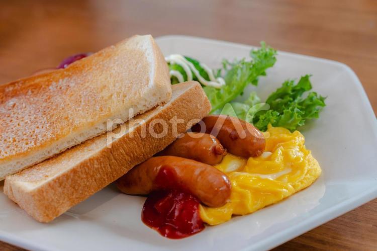 洋風朝食セット 朝食,洋風朝食,トーストの写真素材