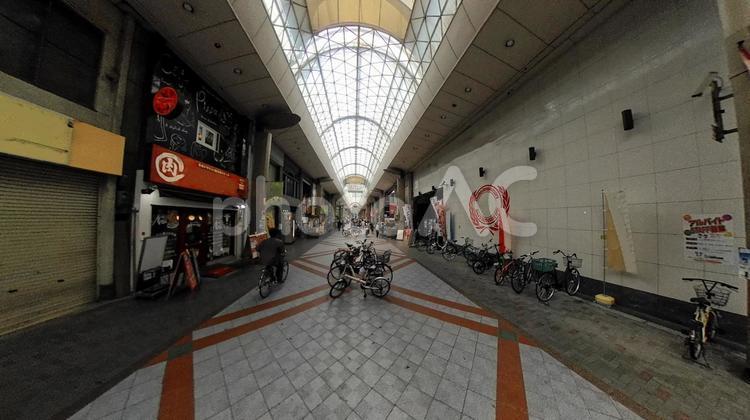 道幅の広い商店街イメージ素材 商店街,大阪,西区の写真素材