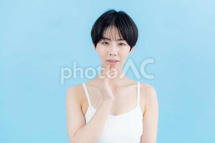 女性の美容イメージ ビューティー,美容,笑顔の写真素材