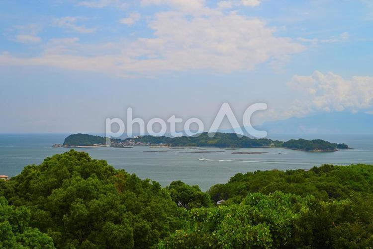 夏の瀬戸内海 海,風景,夏の写真素材