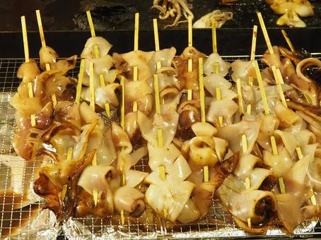 縁日のイカ焼き 縁日のイカ焼き 縁日,イカ焼き,いかの写真素材