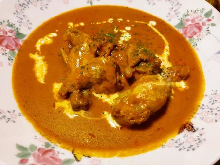 黄金色のバターチキン 黄金色のバターチキン バターチキンカレー,バターチキン,カリーの写真素材