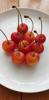 食べ物 フルーツ さくらんぼ 食べ物 フルーツ さくらんぼ 食べ物,フルーツ,果実の写真素材