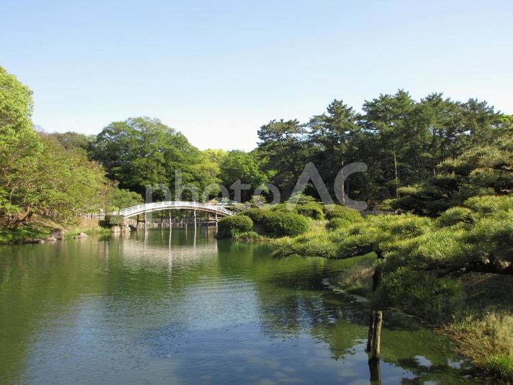 香川県-栗林公園-南湖 栗林公園,公園,特別名勝の写真素材