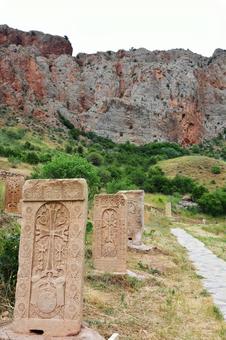 アルメニア・ノラヴァンクのハチュカル アルメニア・ノラヴァンクのハチュカル ハチュカル,十字架,クロスの写真素材