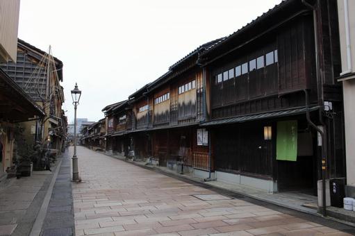 東茶屋街イメージ素材 東茶屋街イメージ素材 東茶屋街,石畳,金沢の写真素材