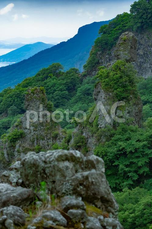 ［香川県小豆島町］寒霞渓｜夏 寒霞渓,小豆島,山の写真素材