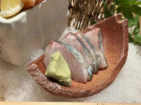 Sashimi served in a cool dish, JPG Sashimi served in a cool dish, JPG