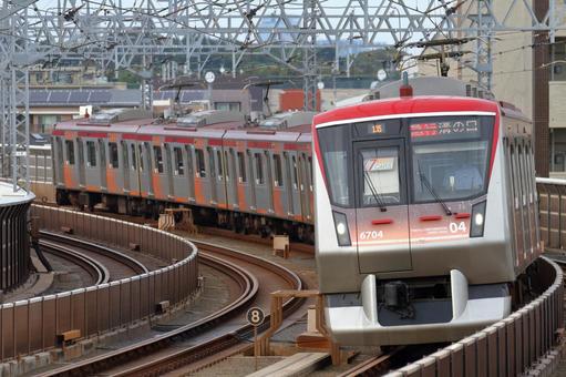 東急大井町線、6000系、6104編成 東急大井町線、6000系、6104編成 東急電鉄,東急,大井町線の写真素材