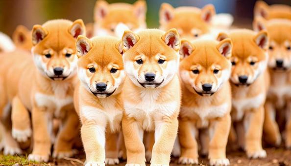 犬の大群 犬の大群の写真