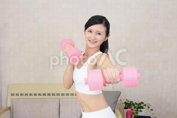 エクササイズをする女性 女性,女,運動の写真素材