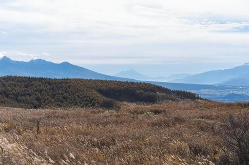 ビーナスラインの秋 ビーナスライン,長野県,車山高原の写真素材