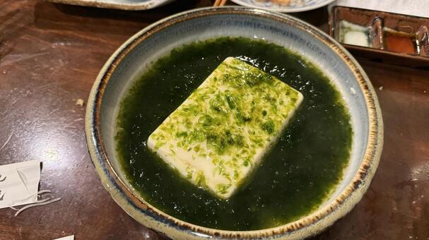 豆腐の青さ海苔あんかけスープ あおさの豆腐,海苔,スープの写真素材