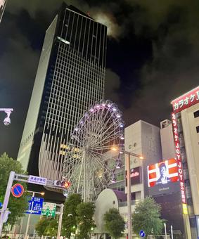 名古屋の夜景 錦通伊勢町交差点 名古屋の夜景 錦通伊勢町交差点 夜景,名古屋市,栄の写真素材
