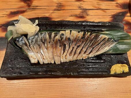 Photo, mackerel, shark mackerel, roasted, 
