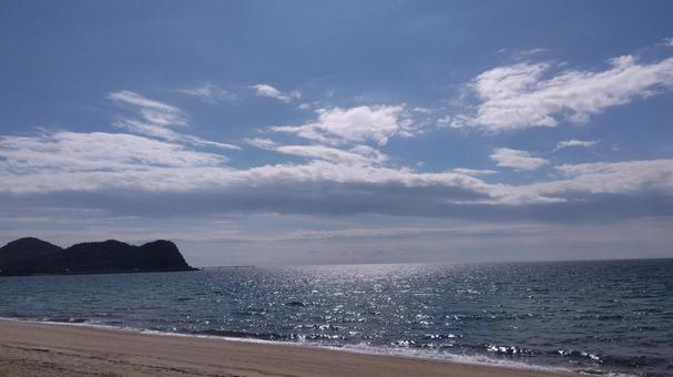 海 光市,海,砂浜の写真素材