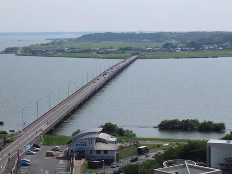 霞ヶ浦 霞ヶ浦 霞ヶ浦,道の駅たまつくり,霞ヶ浦大橋の写真素材