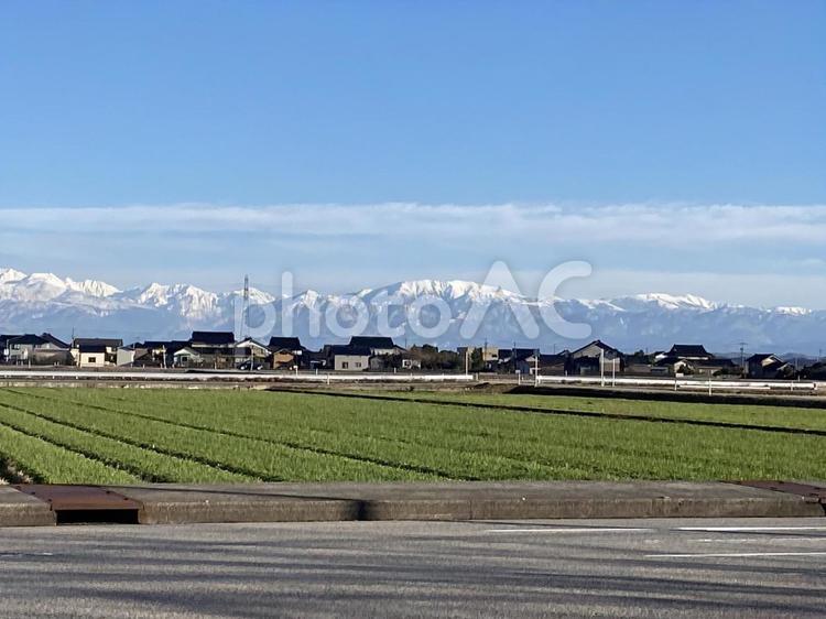 富山の風景 空,自然,晴れの写真素材