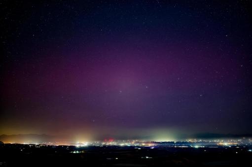 低緯度オーロラ 低緯度オーロラ,オーロラ,低緯度の写真素材