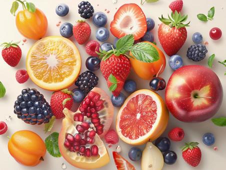 彩り豊かなフルーツ盛り合わせの写真