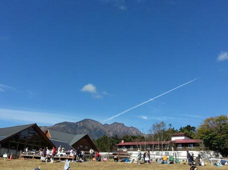 飛行機雲 飛行機雲の写真