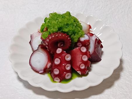 マダコとおろしキュウリ マダコ,キュウリ,料理の写真素材