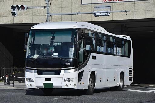 日野セレガ　高速バス　白 夜行バス,高速バス,旅行の写真素材