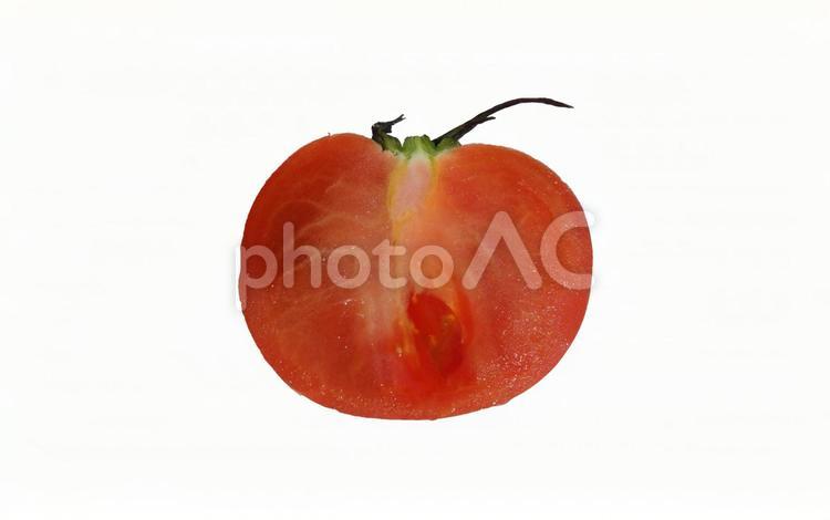 トマトの断面（PSDあり） トマト,断面,切り抜きの写真素材
