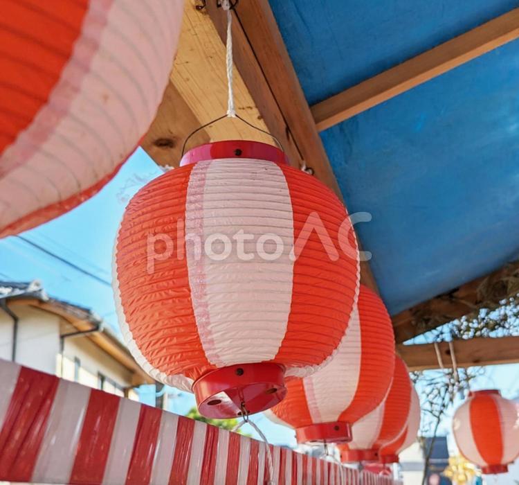 ちょうちん ちょうちん,祭,屋台の写真素材