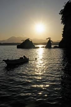 金輪島夕景6の写真