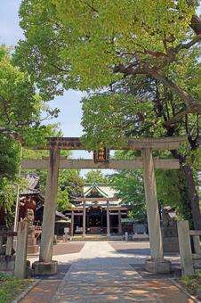 Photo, ushima shrine, old village shrine, the main guardian deity of the honjo area, 