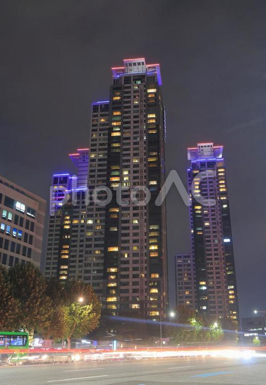 韓国　ソウルのタワーマンション マンション,住宅,韓国の写真素材