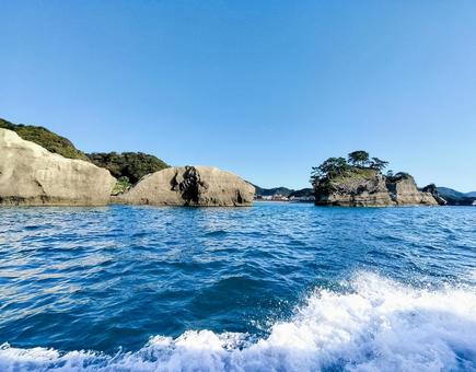 西伊豆　堂ヶ島マリン 遊覧船からの眺め 堂ヶ島,遊覧船,観光船の写真素材