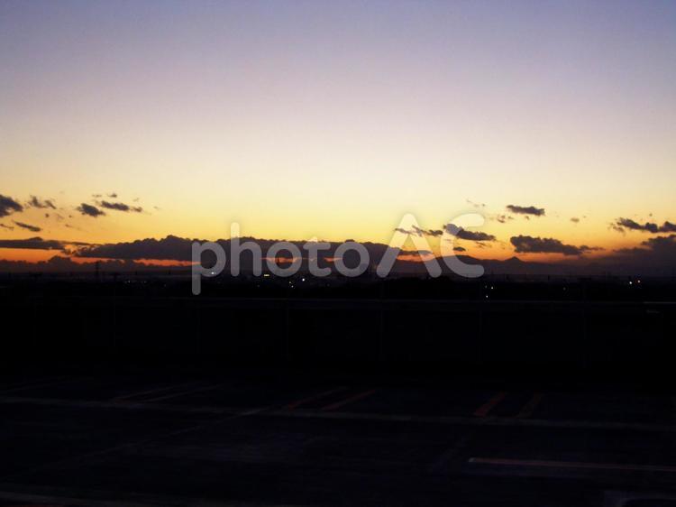 夕焼け・夕闇 夕焼け,夕闇,夕日の写真素材