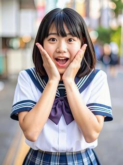 驚く 驚くの写真